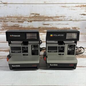 Vintage Polaroid Sun 600 LMS Instant Film Camera – Lot of 2